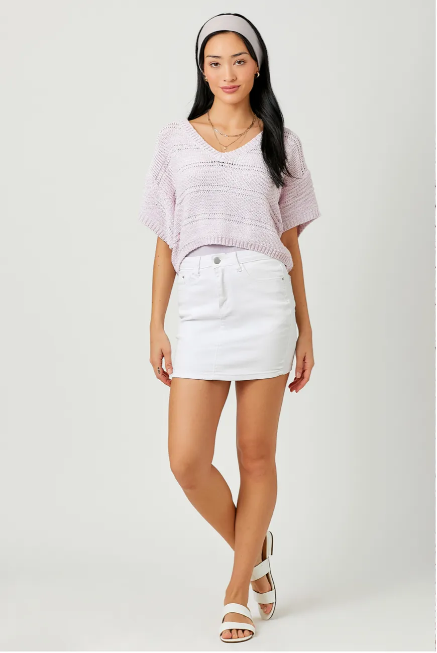 Melanie Melange Crop Sweater