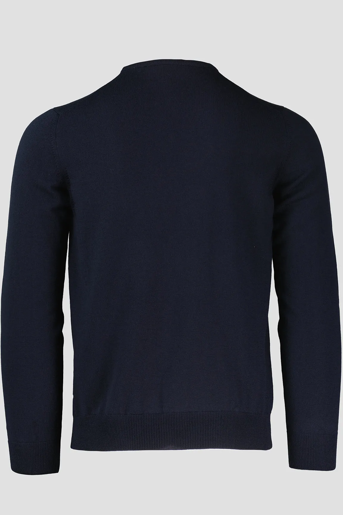 Men's Gran Sasso Navy Crew Neck Knitted Jumper