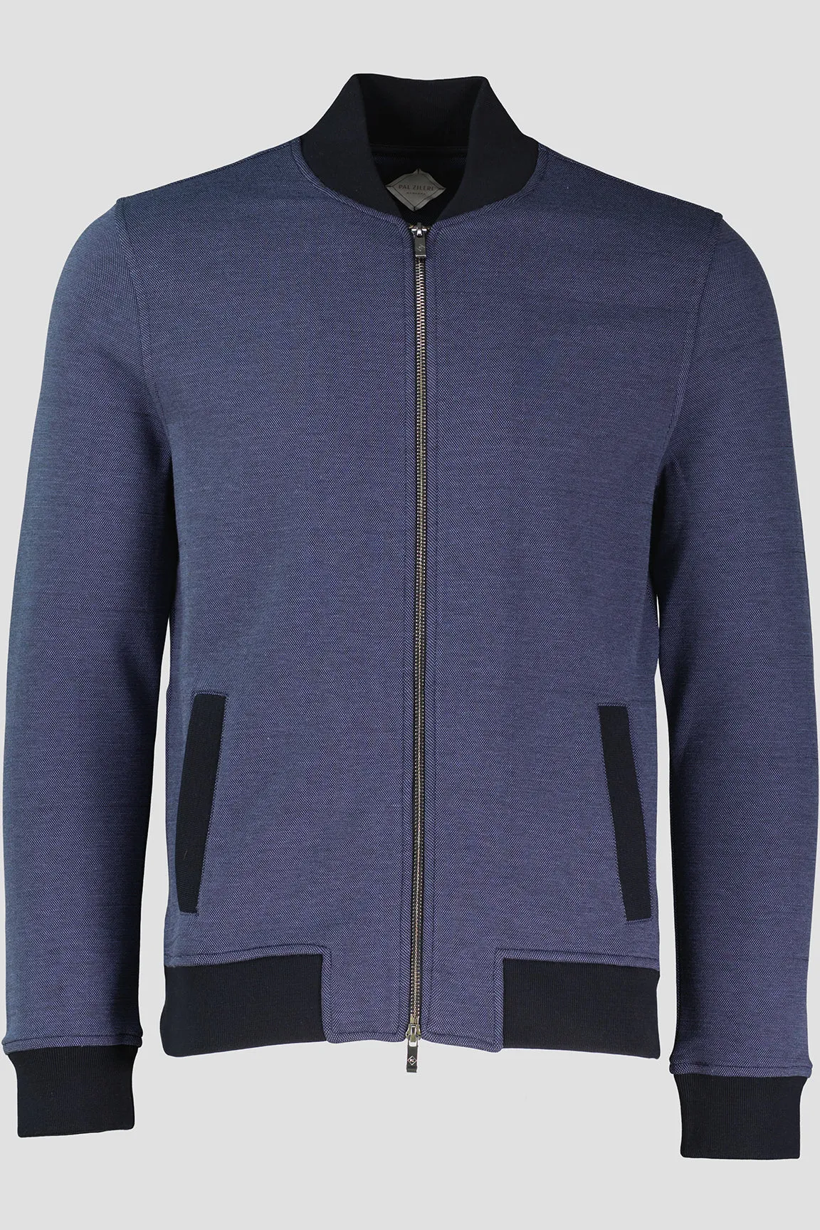 Men's Pal Zileri Navy Jersey Bomber Jacket