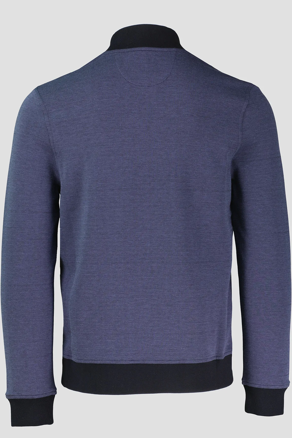 Men's Pal Zileri Navy Jersey Bomber Jacket