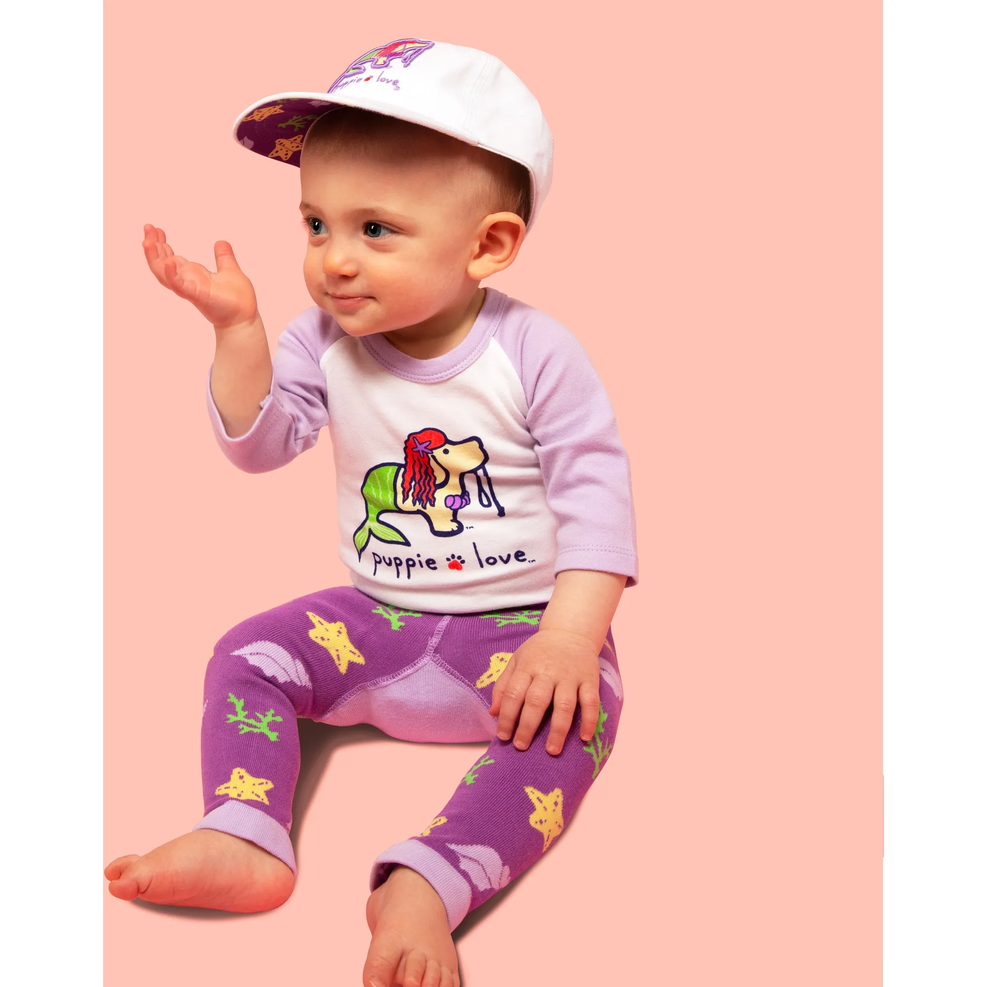 Mermaid 3/4 Length Purple Sleeve Onesie