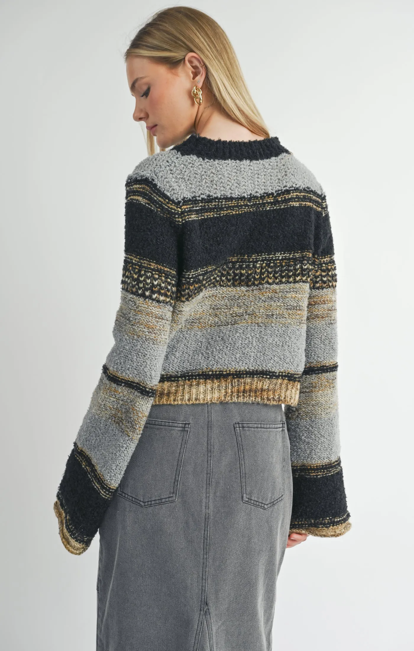 MILLIE MIXED YARN SWEATER