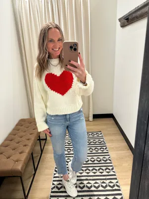 Morgan Heart Crop Sweater