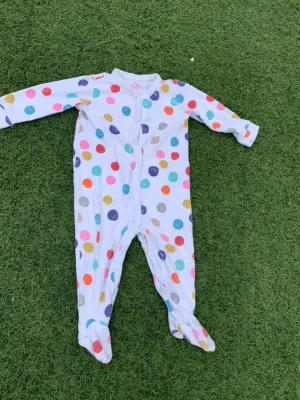 Multicolored circle shape overall size 3-12months