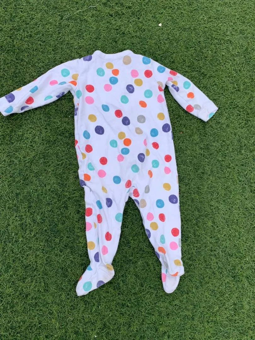 Multicolored circle shape overall size 3-12months