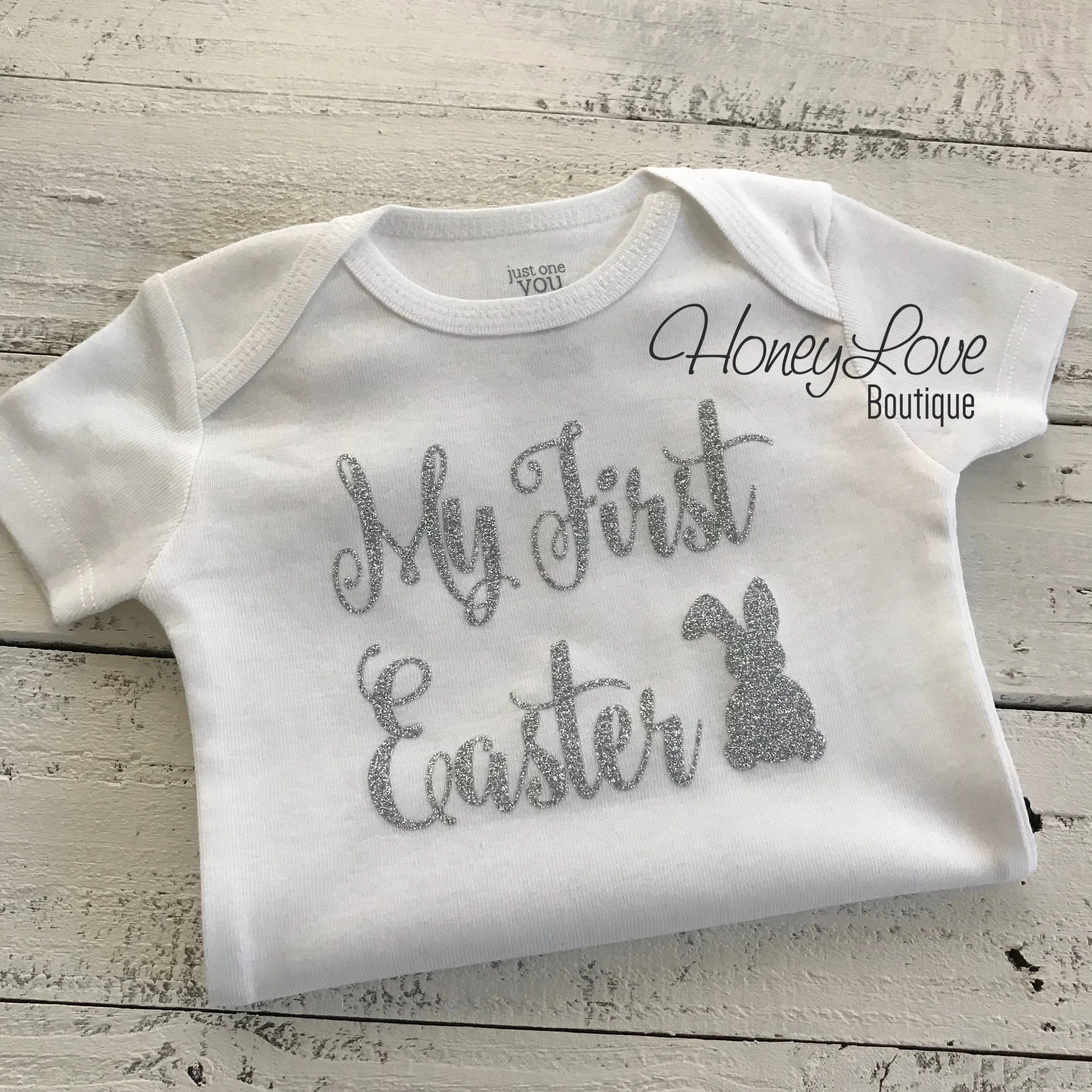 My First Easter Outfit - Gold or Silver glitter