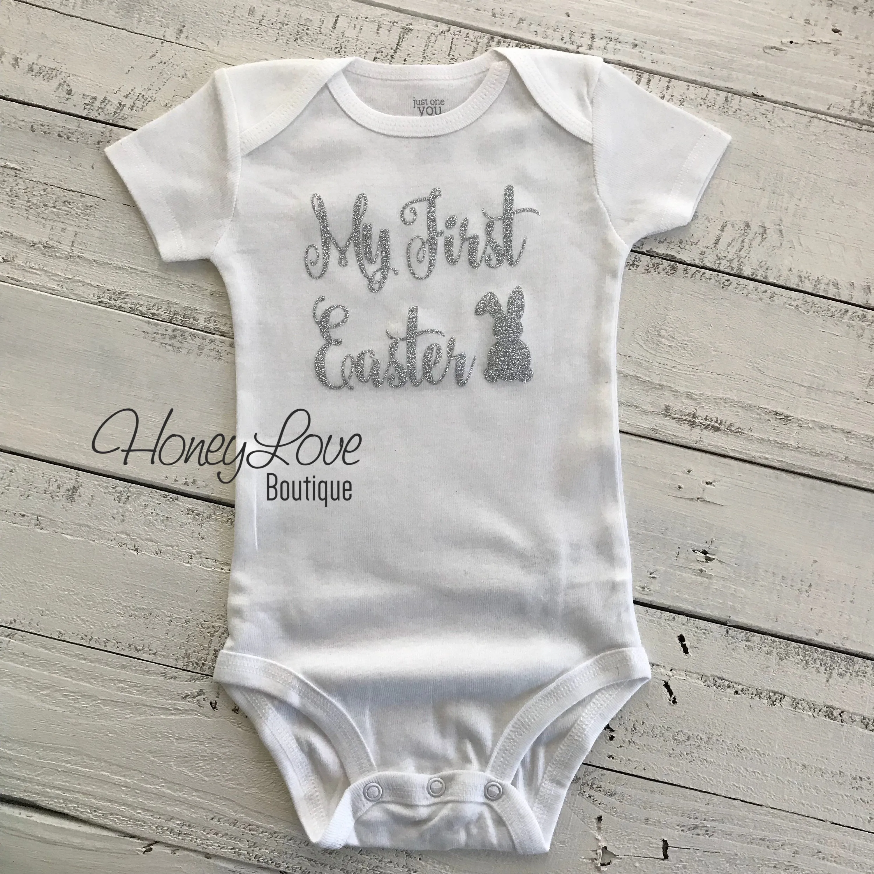 My First Easter Outfit - Gold or Silver glitter