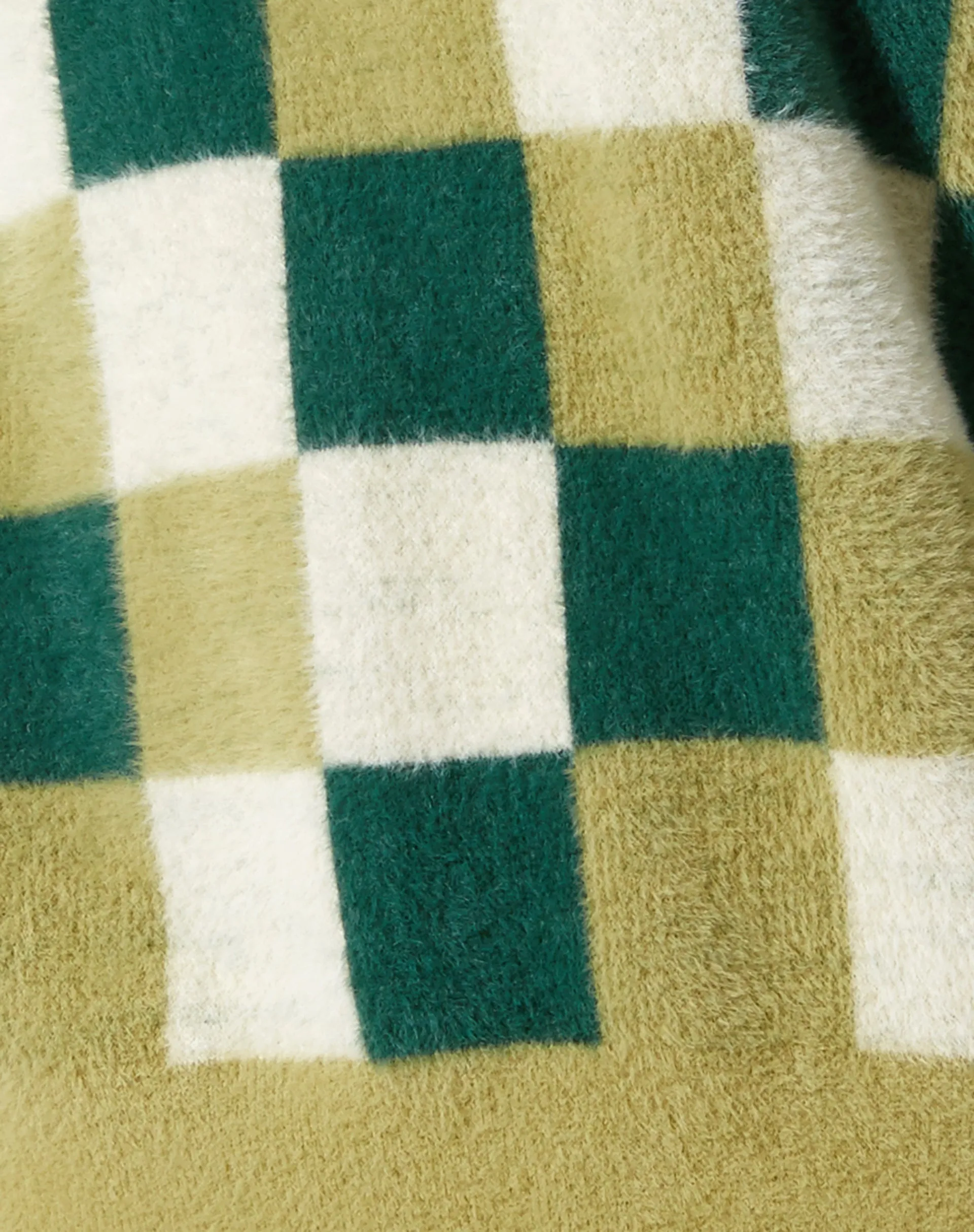 Namari Jumper in Checker Green Cream