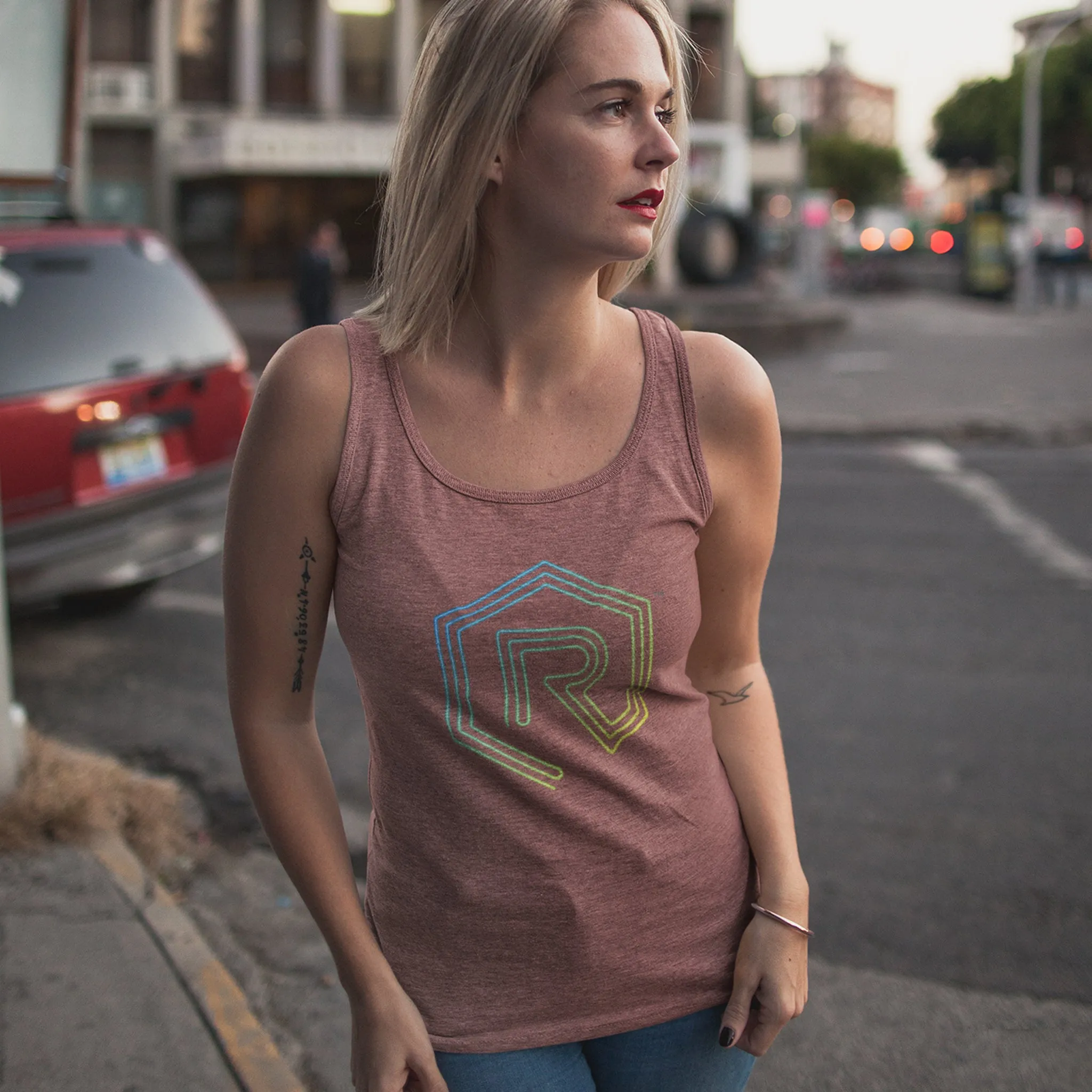 Neon Sign Rollacrit Logo Muscle Tank