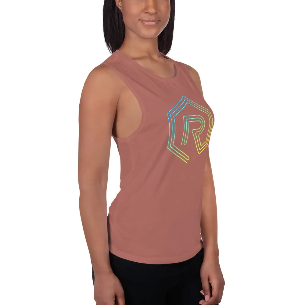 Neon Sign Rollacrit Logo Muscle Tank
