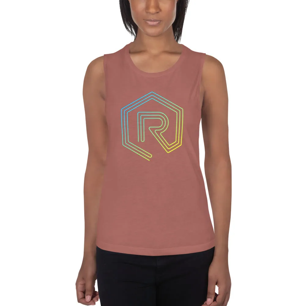 Neon Sign Rollacrit Logo Muscle Tank