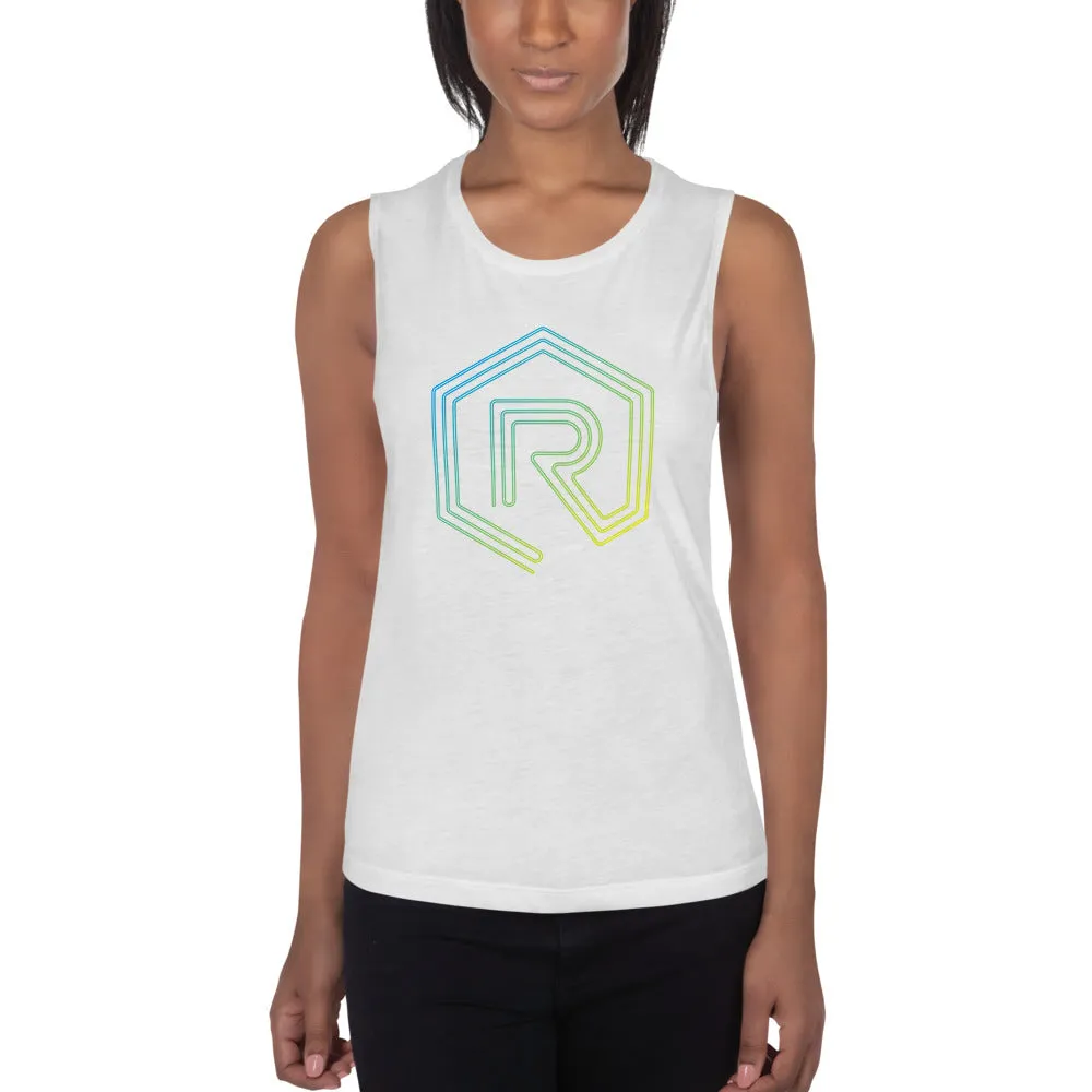 Neon Sign Rollacrit Logo Muscle Tank