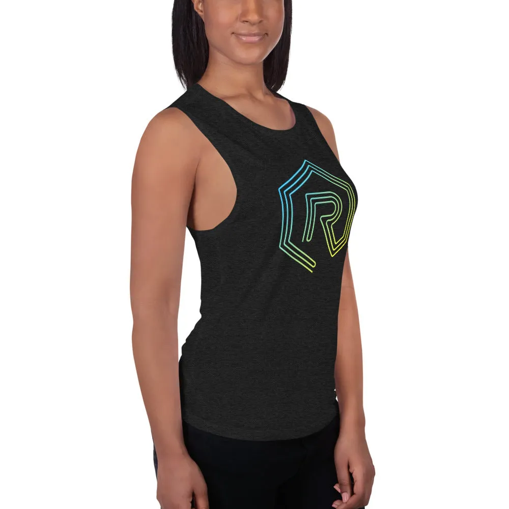 Neon Sign Rollacrit Logo Muscle Tank