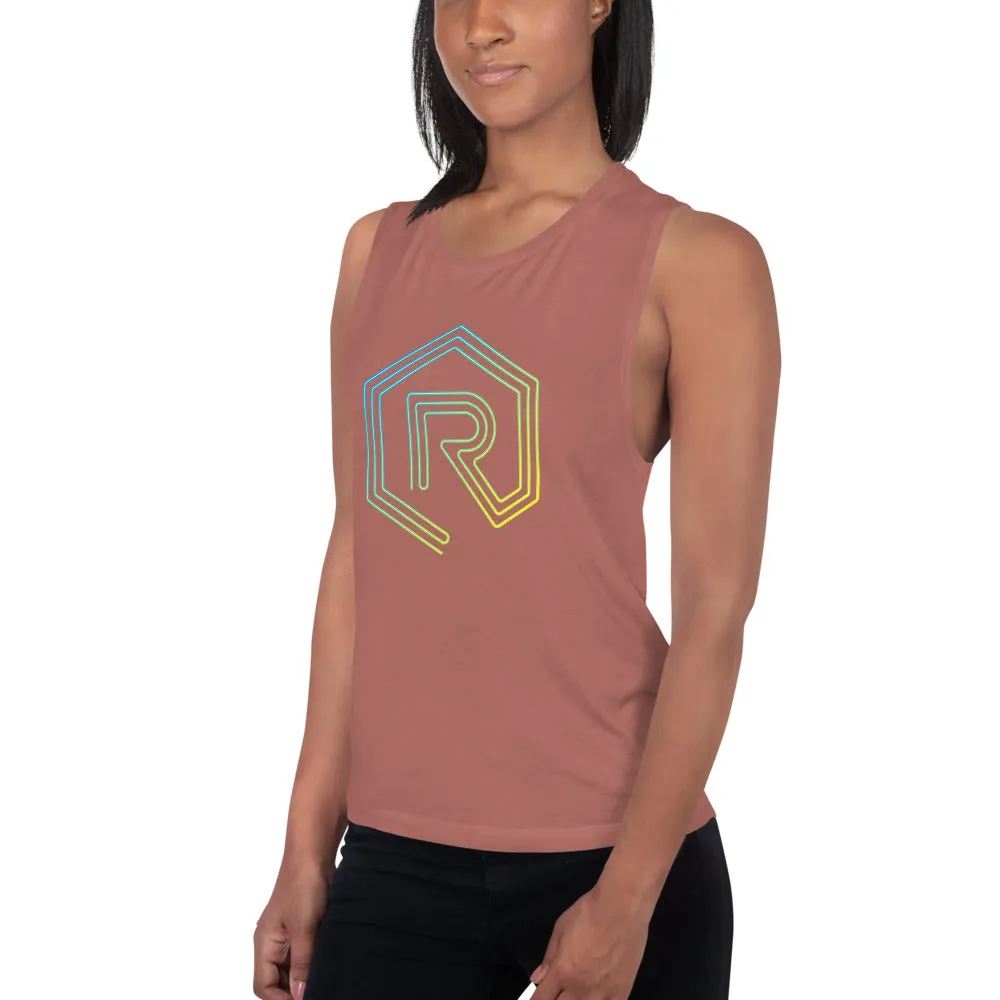 Neon Sign Rollacrit Logo Muscle Tank