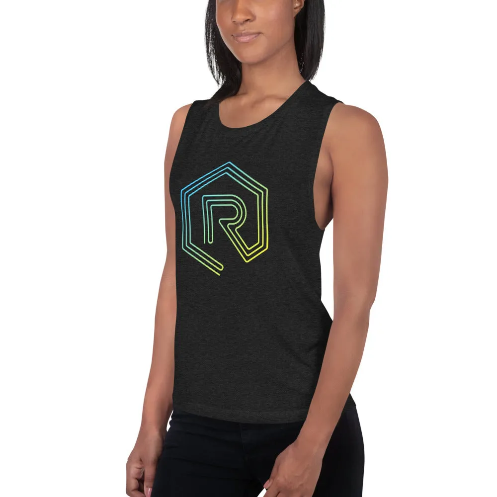 Neon Sign Rollacrit Logo Muscle Tank