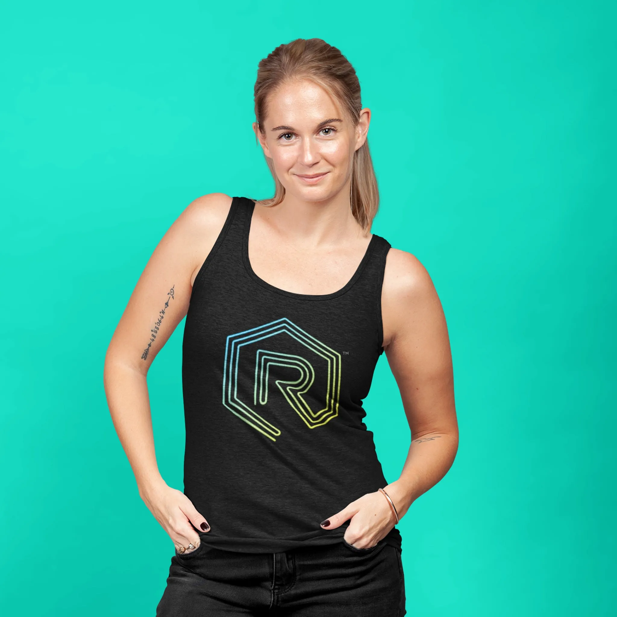 Neon Sign Rollacrit Logo Muscle Tank