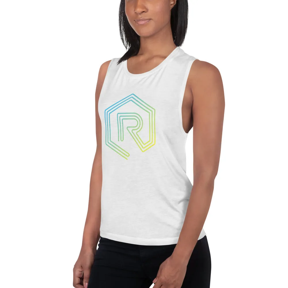 Neon Sign Rollacrit Logo Muscle Tank