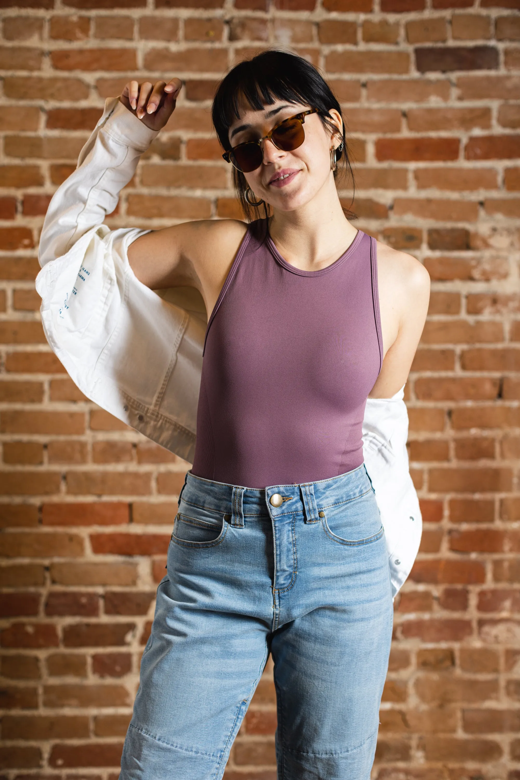 No Limbits Adaptive Women's Mauve Sensory Compression Tank