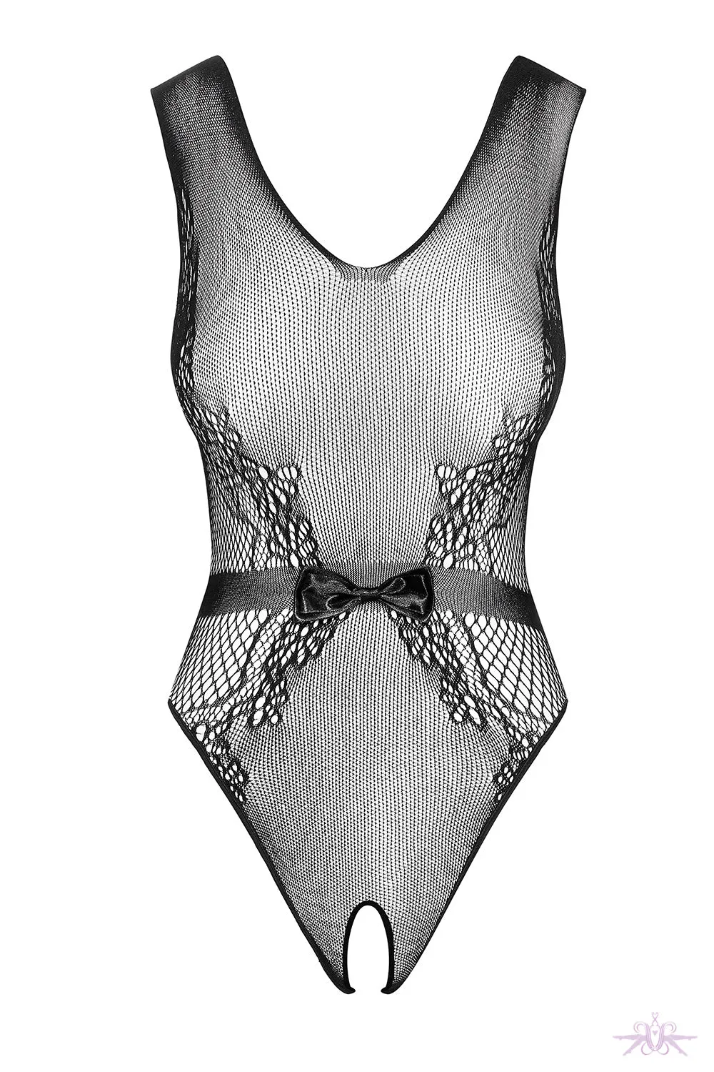 Obsessive Belted Fishnet Bodysuit