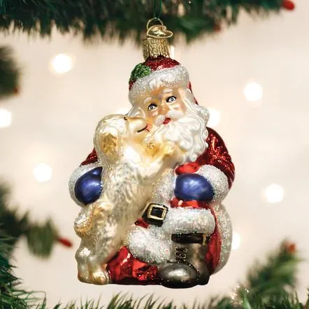 Old World Christmas- Satna Puppy Love Ornament