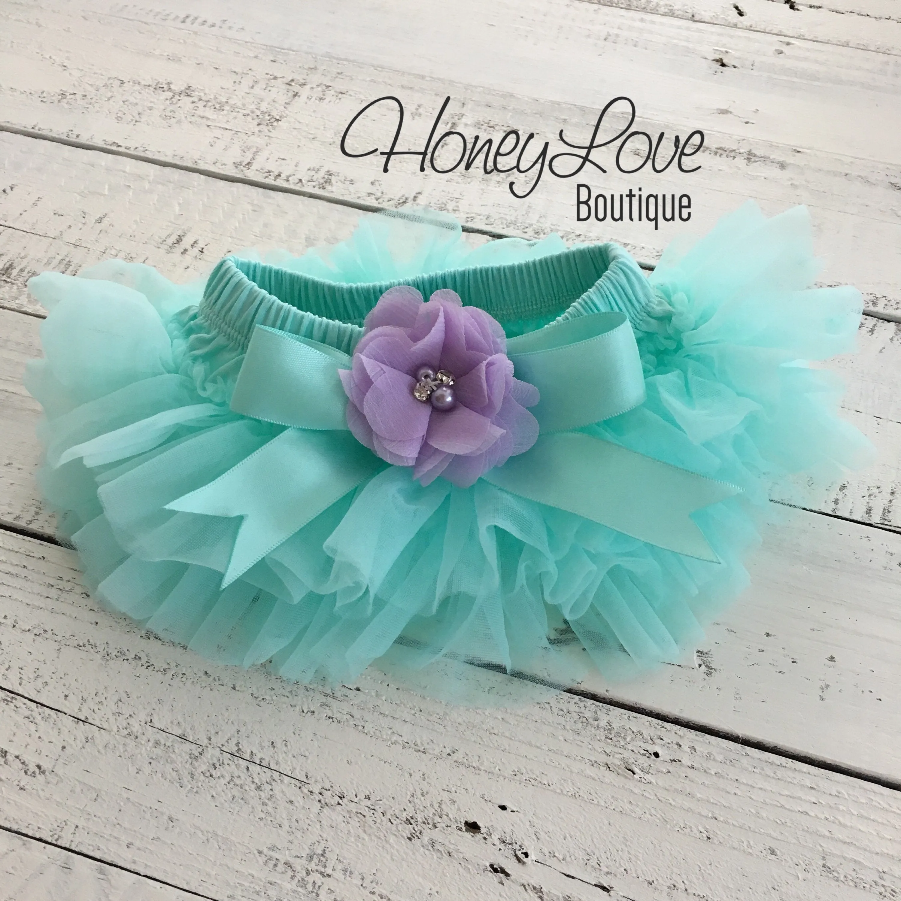 One - Birthday Outfit - Mint/Aqua, Lavender Purple and Silver/Gold glitter - embellished tutu skirt bloomers