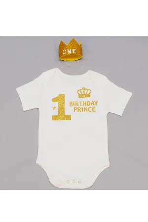 One birthday prince bodysuit