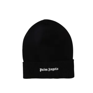 Palm Angels Logo Knit Beanie Nero