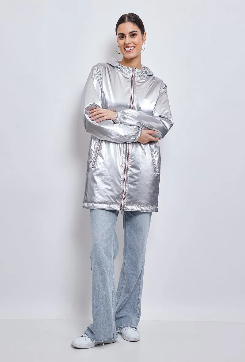 Parka mi-longue unie