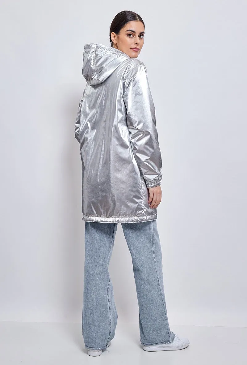 Parka mi-longue unie