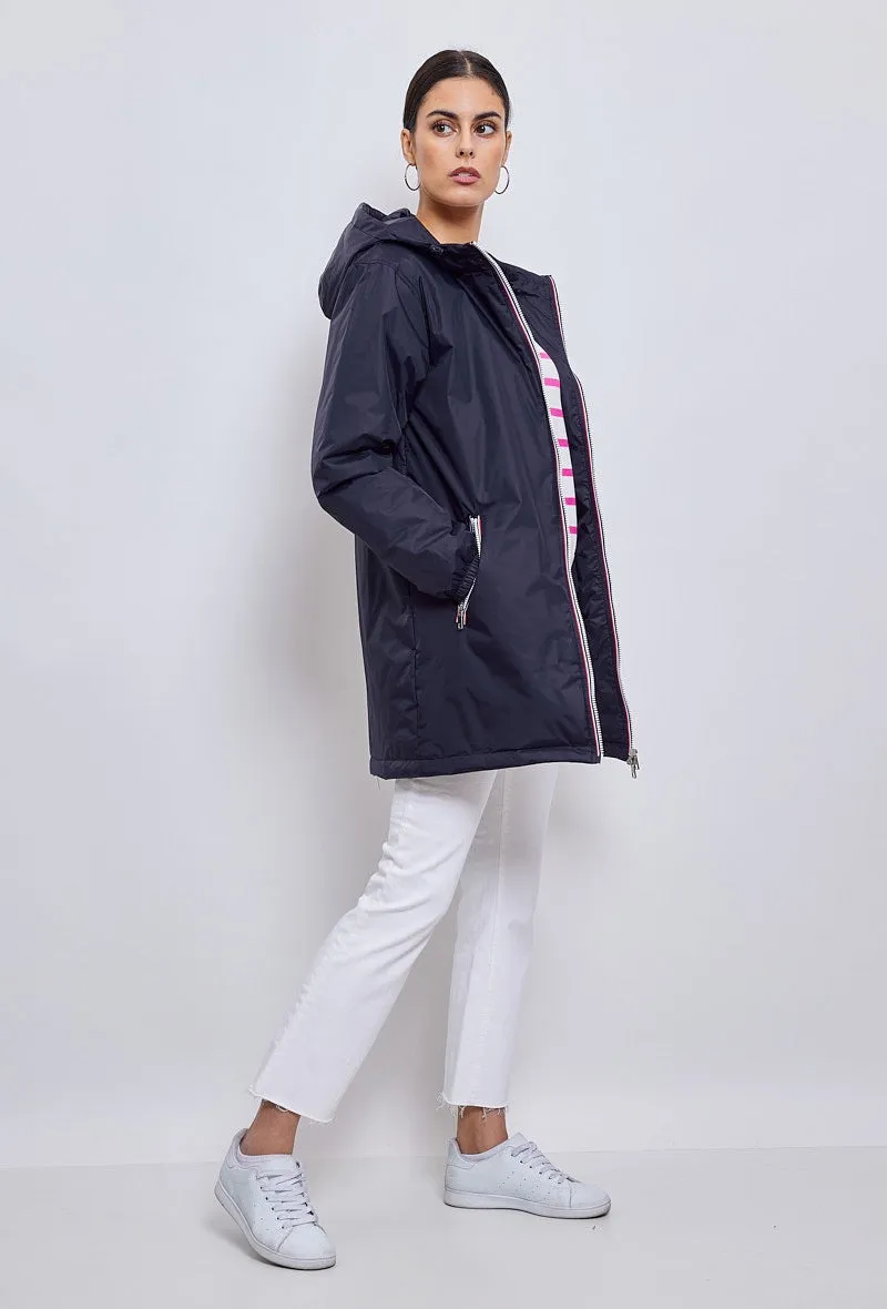 Parka mi-longue unie
