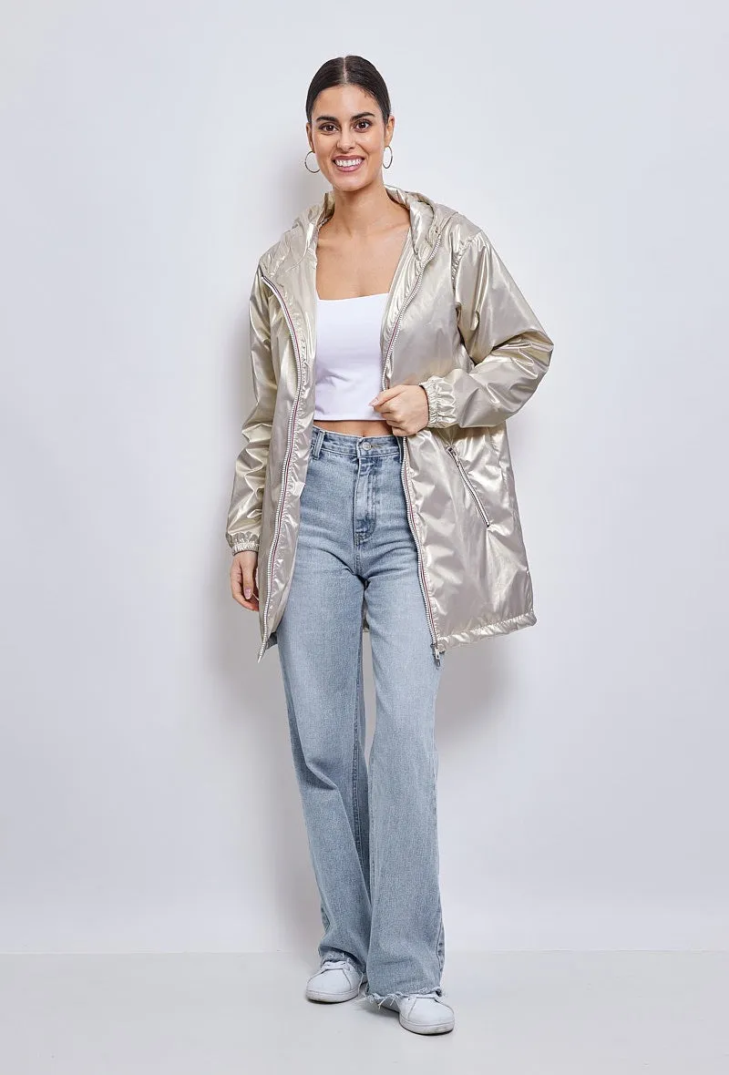 Parka mi-longue unie