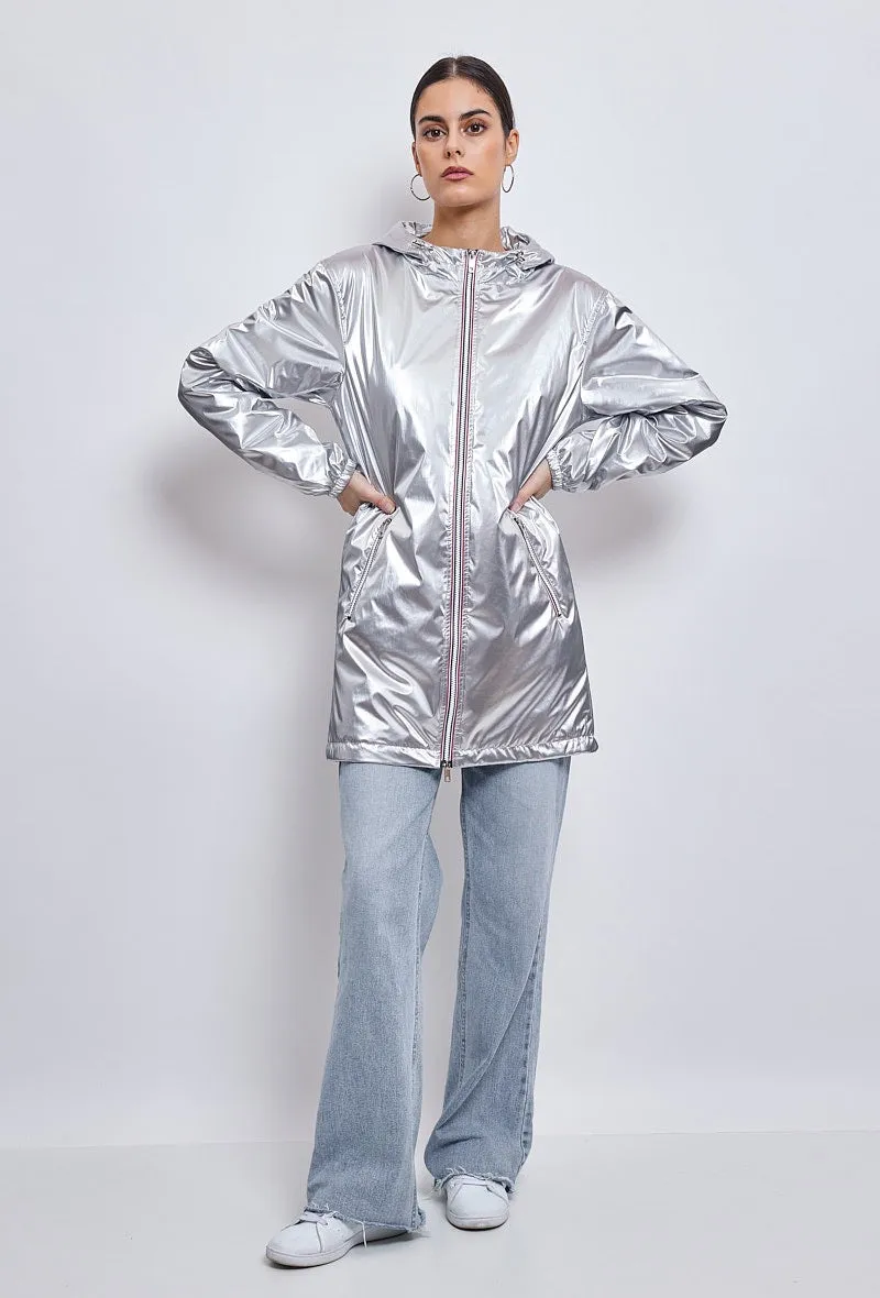 Parka mi-longue unie
