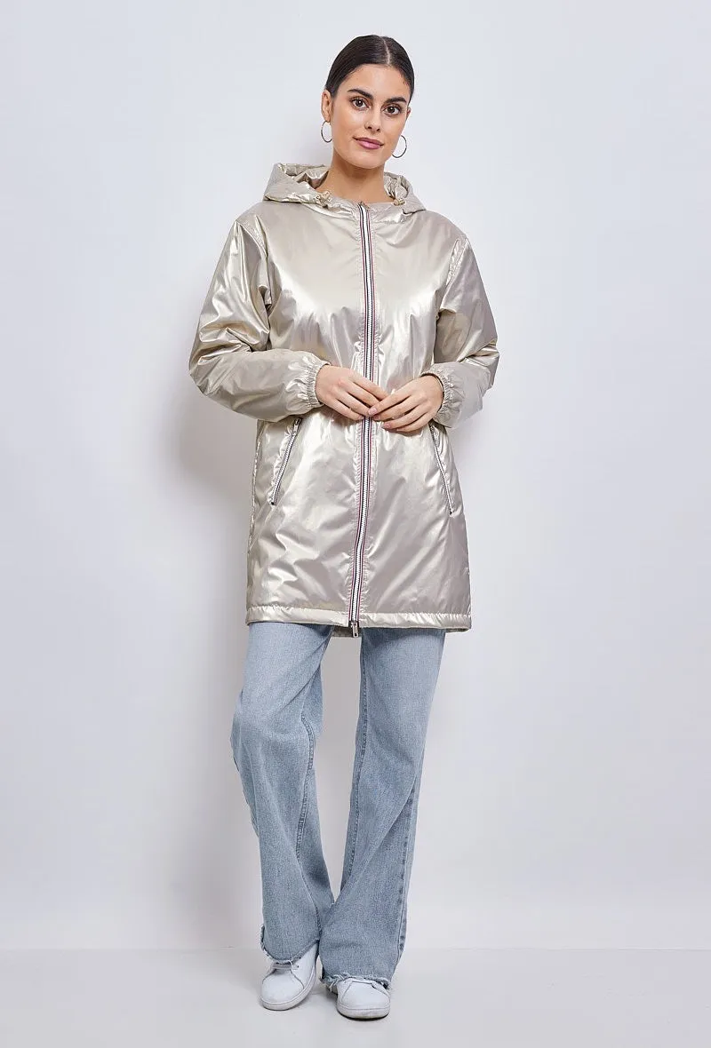 Parka mi-longue unie
