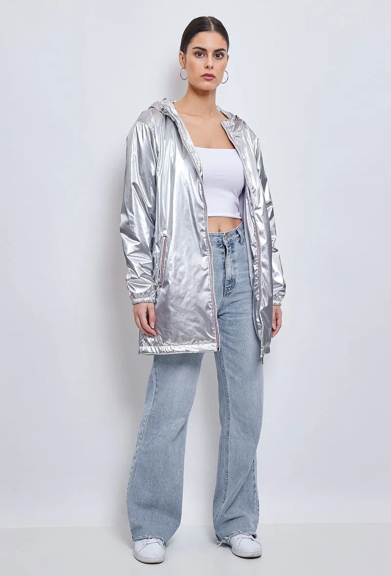 Parka mi-longue unie