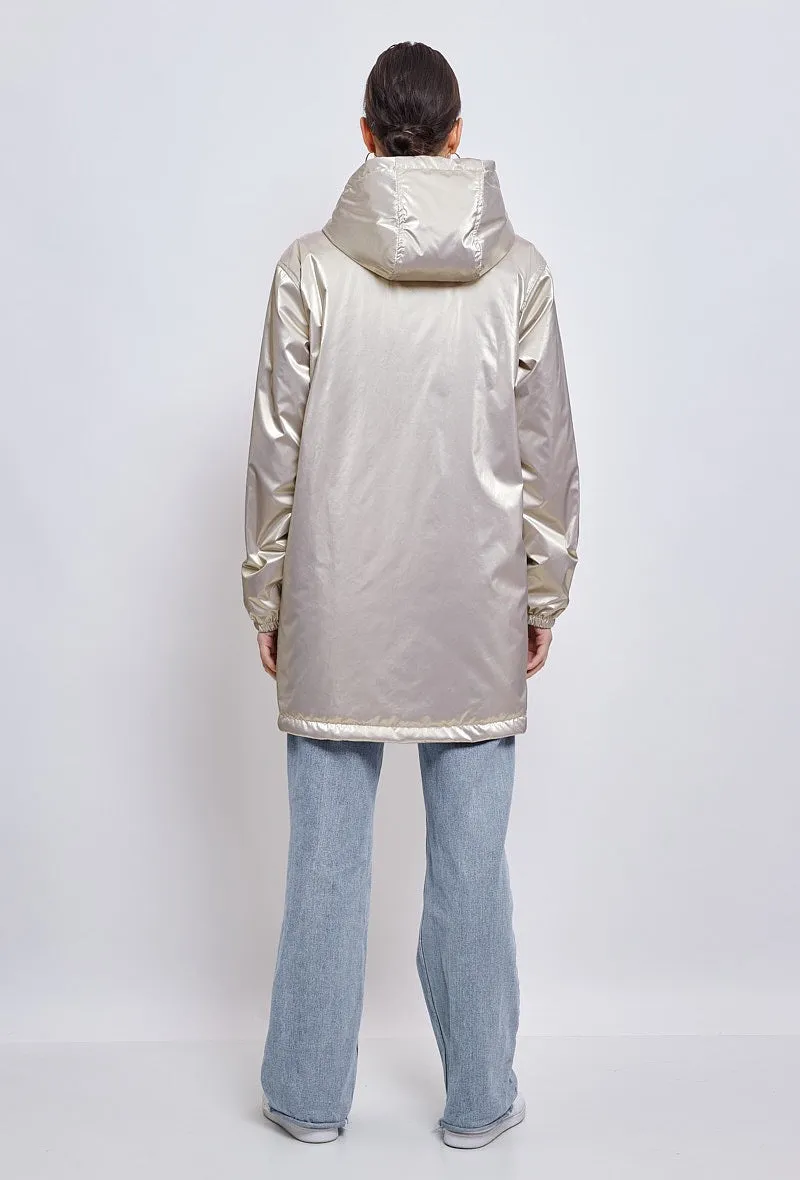 Parka mi-longue unie