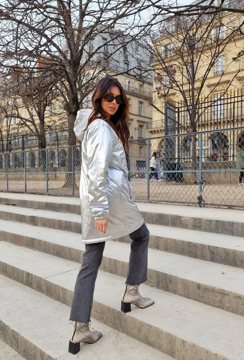 Parka mi-longue unie