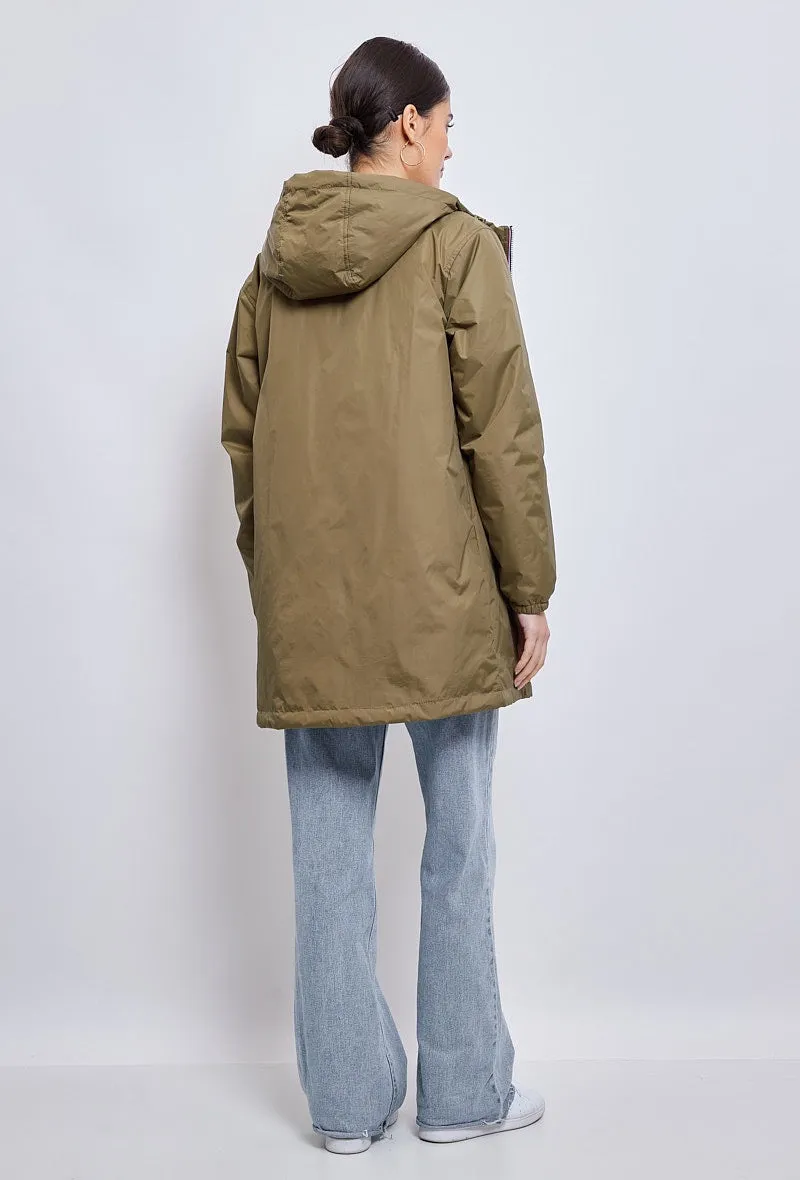 Parka mi-longue unie