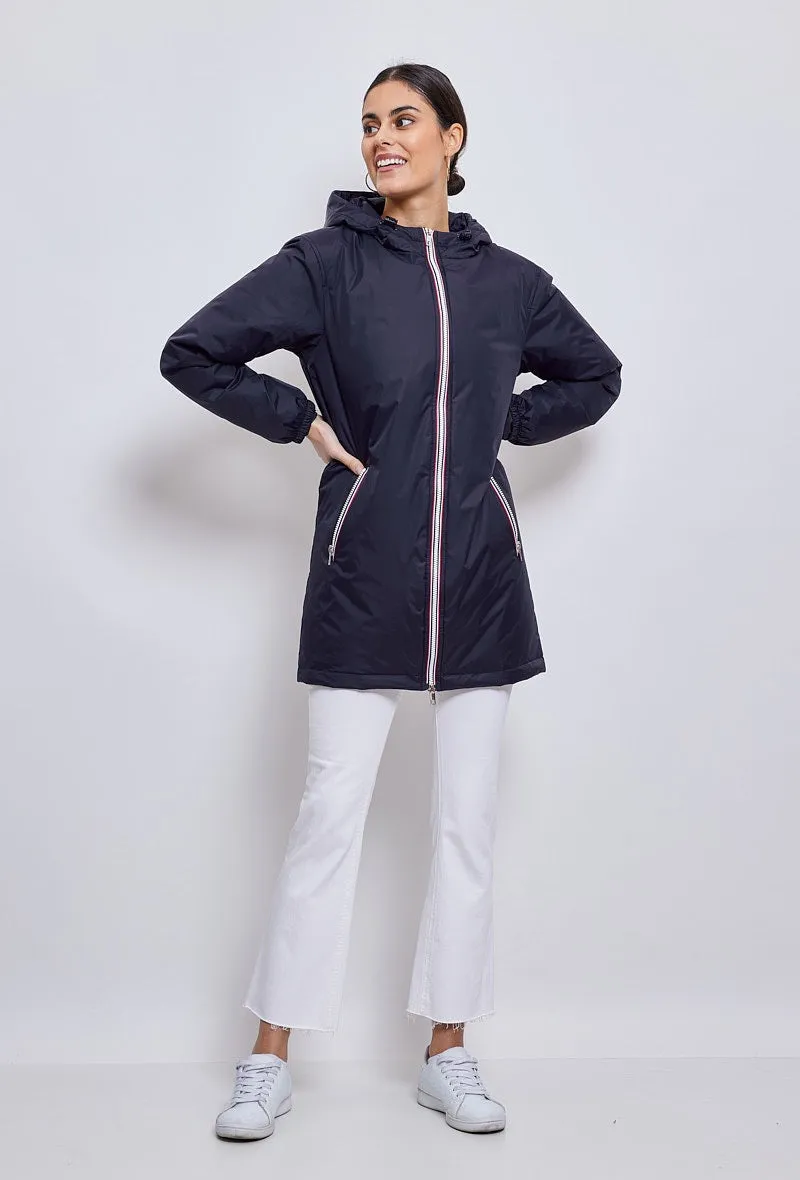 Parka mi-longue unie