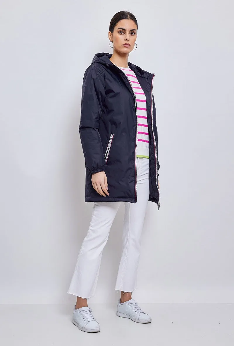 Parka mi-longue unie
