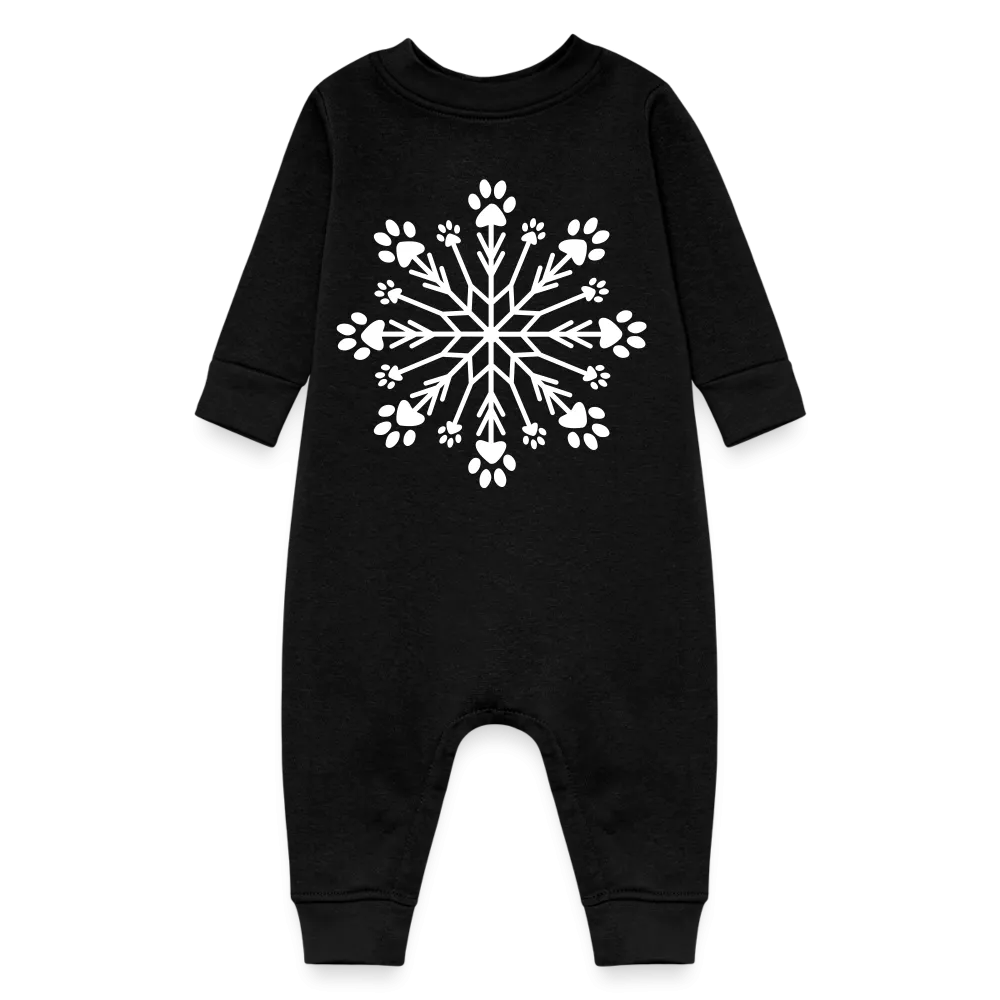 Paw Snowflake Baby Fleece One Piece