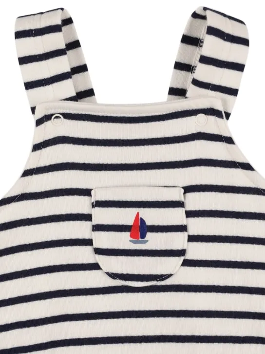 Petit Bateau   Cotton overalls &amp; bodysuit 