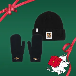 Pippi Beanie and Mittens Christmas Combo - Black