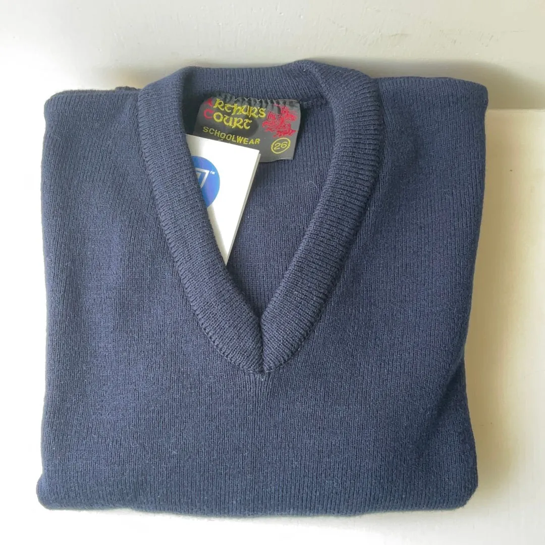 Plain Navy School Jumper