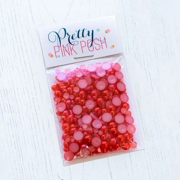 PRETTY PINK POSH:  Pearls | Cherry Red