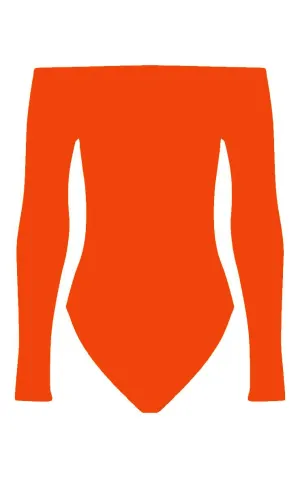 PrettyLittleThing Womens Burnt Orange Basic Bardot Bodysuit