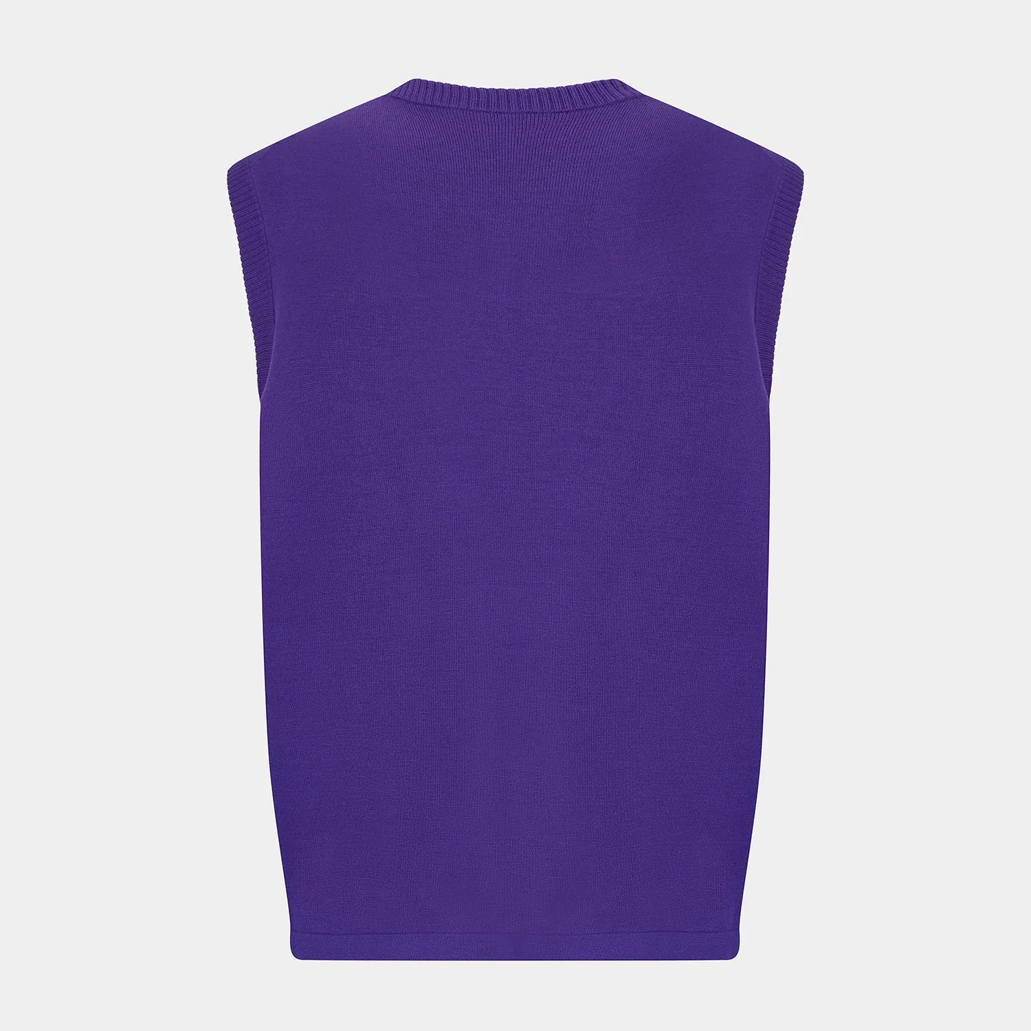 Purple Fine Merino V-Neck Vest