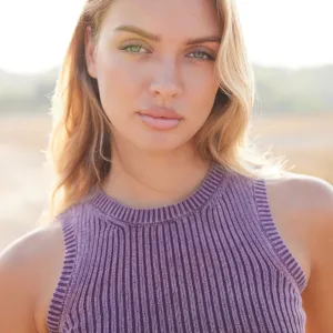 Purple Linework knit