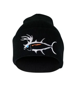 "Buck-Eye" Unisex Black Cuff Beanie