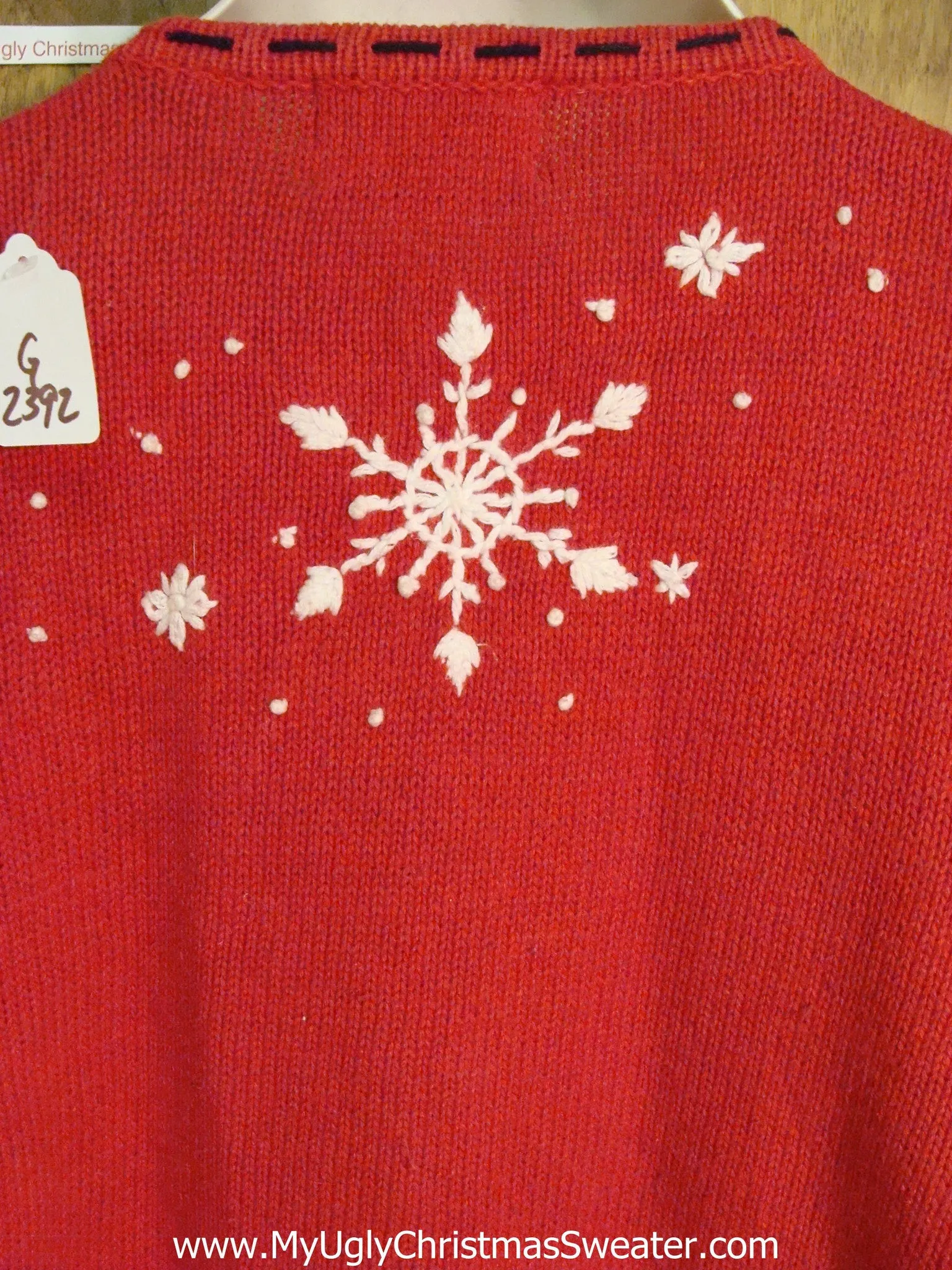 Red Gingerbread House Light Up Ugly Xmas Sweater
