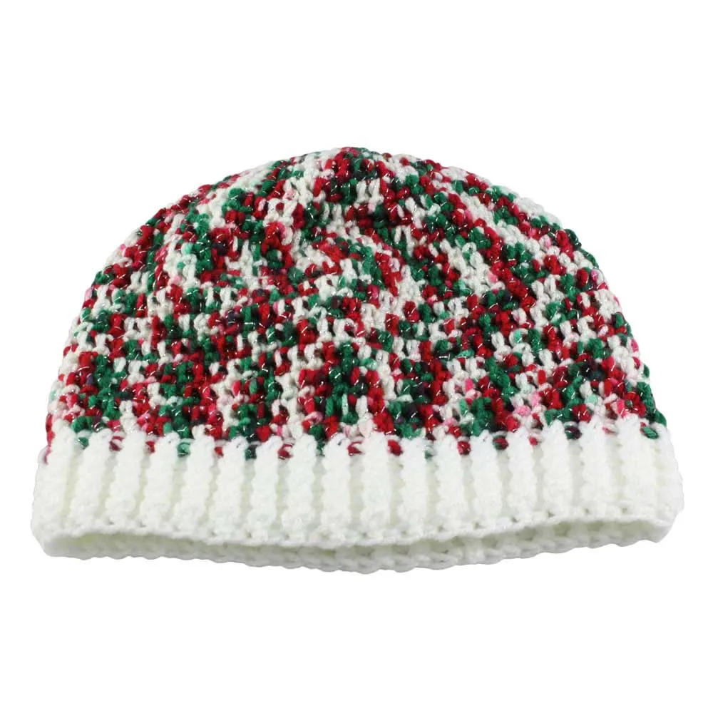 Red White Green Christmas Slouch Beanie Hat Medium/Large - JMCH38ML